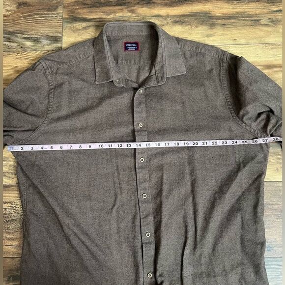 Untuckit brown button down cotton shirt size XXXL casual gorpcorp work shirt - Picture 5 of 8